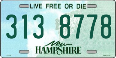 NH license plate 3138778