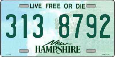 NH license plate 3138792