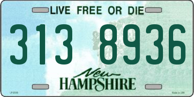 NH license plate 3138936