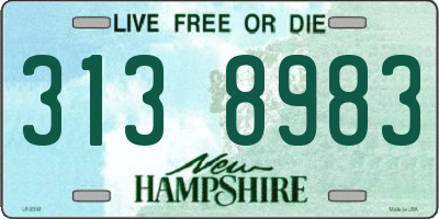 NH license plate 3138983