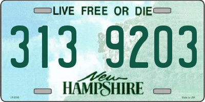 NH license plate 3139203