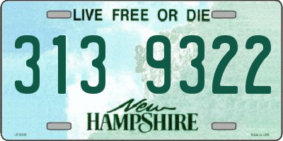 NH license plate 3139322