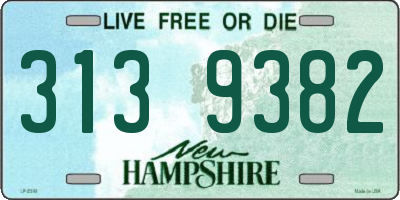 NH license plate 3139382
