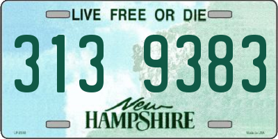 NH license plate 3139383
