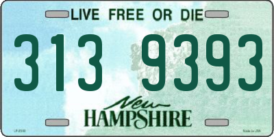NH license plate 3139393