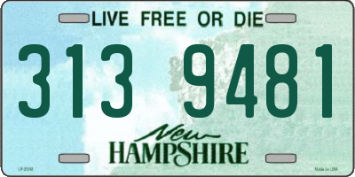 NH license plate 3139481