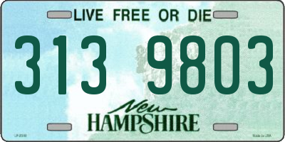 NH license plate 3139803