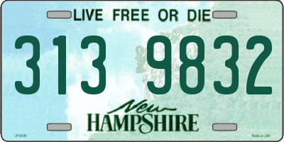 NH license plate 3139832