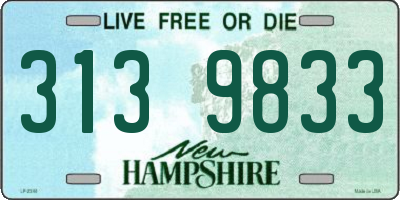 NH license plate 3139833