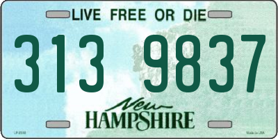 NH license plate 3139837