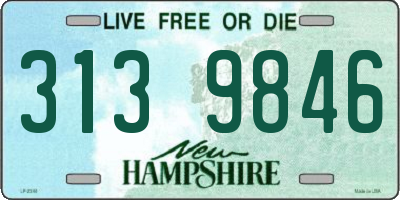 NH license plate 3139846