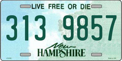 NH license plate 3139857