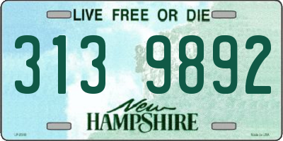 NH license plate 3139892