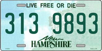 NH license plate 3139893