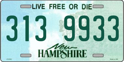 NH license plate 3139933