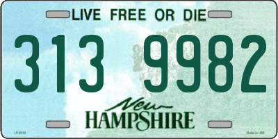 NH license plate 3139982