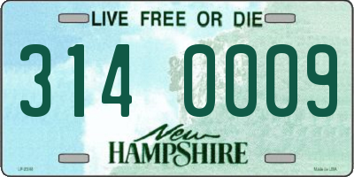 NH license plate 3140009
