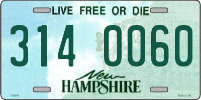 NH license plate 3140060