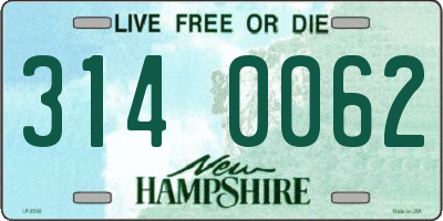 NH license plate 3140062