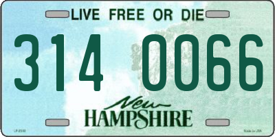 NH license plate 3140066