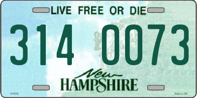 NH license plate 3140073