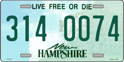 NH license plate 3140074