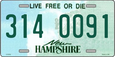 NH license plate 3140091