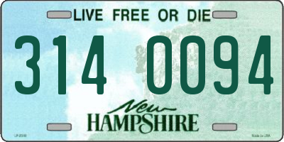 NH license plate 3140094