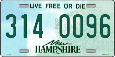 NH license plate 3140096
