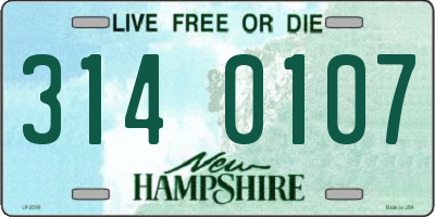 NH license plate 3140107