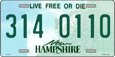 NH license plate 3140110