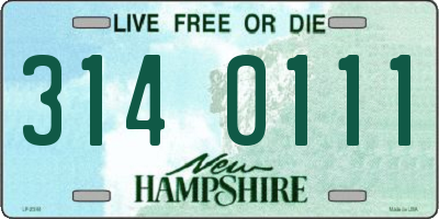 NH license plate 3140111