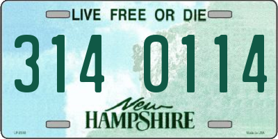 NH license plate 3140114