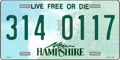NH license plate 3140117