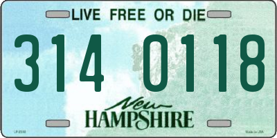 NH license plate 3140118