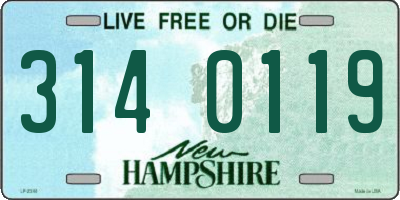 NH license plate 3140119
