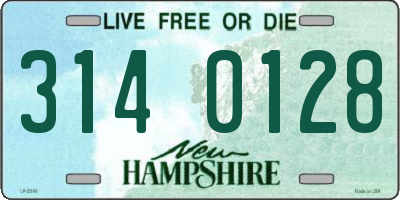 NH license plate 3140128