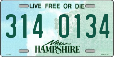 NH license plate 3140134