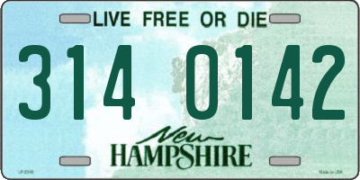 NH license plate 3140142