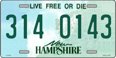 NH license plate 3140143