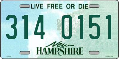 NH license plate 3140151