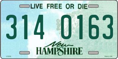 NH license plate 3140163