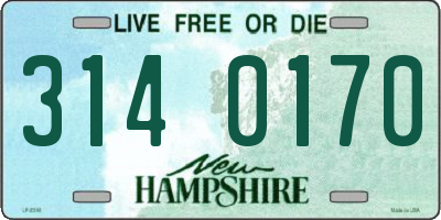 NH license plate 3140170