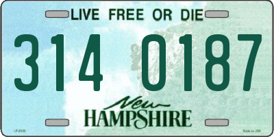 NH license plate 3140187