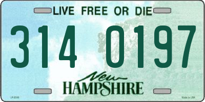 NH license plate 3140197