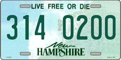 NH license plate 3140200