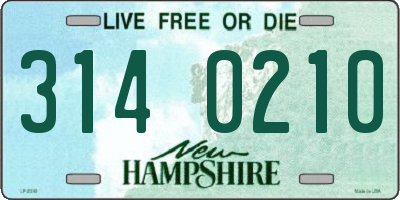 NH license plate 3140210