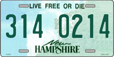 NH license plate 3140214