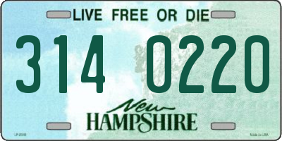 NH license plate 3140220