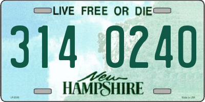 NH license plate 3140240